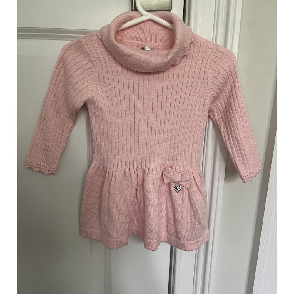 MAYORAL CHIC pink knit dress baby girl's size 6M NWOT